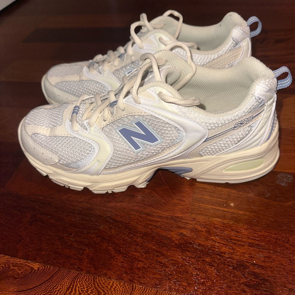 New Balance Cream and White 530 Shoes